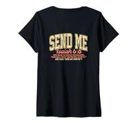 Womens Send Me. Isaiah 6:8. Work for The Kingdom of Heaven V-Neck T-Shirt
