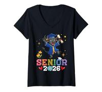 Women's Senior 2026 Graduation Buffalo Class of 26 Scholar Graduate V-Neck T-Shirt