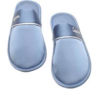 Women's Senior Luxury Satin Fashion Comfortable Home Non-slip Slippers Spring and Autumn Elegant Leisure Indoor Soft Slippers (Blue,40-41)