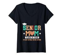 Women's Senior Mom Class of 2025 V-Neck T-Shirt