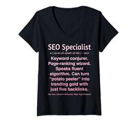 Womens SEO Specialist V-Neck T-Shirt