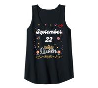 Women's September 22 Queen Born on September 22nd Birthday Girl Tank Top