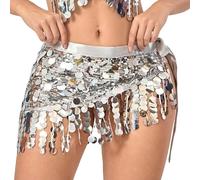 Women's Sequin Mini Skirt Carnival Costume, Sparkly High-Waist Bodycon Skirt For Party Nightclub Dance Performance Festive Event Gala