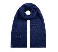 Women's Sequin Scarf with Fringe Ends - NAVY / ONE