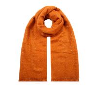 Women's Sequin Scarf with Fringe Ends - PUMPKIN / ONE