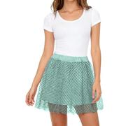Women's Sequin Skirt, Elegant Three Ruffle Stage Skirt for Contemporary Dance with Tiered Design and Smooth Movement for Adult Women