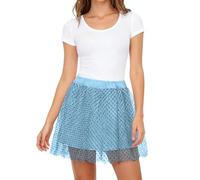 Women's Sequin Skirt, Elegant Three Ruffle Stage Skirt for Contemporary Dance with Tiered Design and Smooth Movement for Adult Women