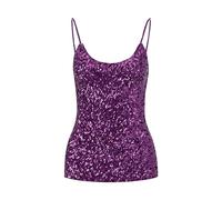 Women's Sequin Tops Sleeveless Glitter Camisole Vest Adjustable Straps Daily Halter Tank Tops Blouse Tshirts For Night Club Party Performance Costume Camisole Sleep Set (Purple, One Size)