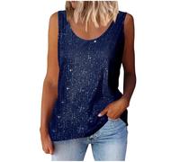 Womens Sequin Vests Glitter Sparkle Sleeveless Tank Tops Summer Casual Slim Fitted Cami Shirts Fashion Party Blouses Camisole for Petite Ladies UK My Recent Orders Navy