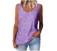Womens Sequin Vests Glitter Sparkle Sleeveless Tank Tops Summer Casual Slim Fitted Cami Shirts Fashion Party Blouses Camisole for Petite Ladies UK My Recent Orders Pink