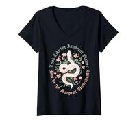 Womens Serpent & Flowers Design, Lady Macbeth, William Shakespeare V-Neck T-Shirt