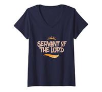 Womens Servant of the Lord - Celebrate Christ's Love V-Neck T-Shirt