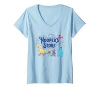 Women's Sesame Street Hooper's Store Group V-Neck T-Shirt