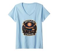 Women's Settle On Chain Ledger Confirmation V-Neck T-Shirt