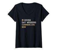 Women's Seven Day Weekend Commencing Now Retired Professional V-Neck T-Shirt