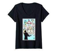 Womens Seven of Cups Vintage Tarot Card - original Rider Waite Deck V-Neck T-Shirt