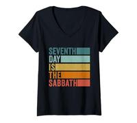 Womens Seventh Day is The Sabbath Remember The Sabbath V-Neck T-Shirt