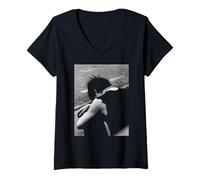 Womens Sex Pistols Sid Vicious London 1977 by Virginia Turbett V-Neck T-Shirt