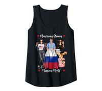 Womens Sexy American Grown Russian Roots Heritage Half Tank Top