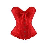 Women's Sexy Corset Top Lace Up Halloween Costume Plus Size Overbust Corset Classic Bustier Bodyshaper Top Gothic Corset Top Bodysuit Punk Bridal Lingerie Halloween Corset Top