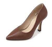 Women's Sexy High Stiletto Heels Pointed Toe Slip-on Pumps Deep Brown Court Shoe for Night Out & Cocktail Party Leg Lengthening Fashion Dressy Heels,Brown,6.5 UK