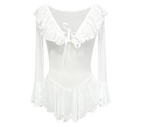 Women's Sexy Lingerie Long Sleeve Sexy Erotic Chic and Elegant Ruffle Slim Pyjamas Solid Colour Charming Mini Lace-Up Night Dress for Valentine's Day New Casual