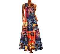 Women's Sexy Long Dress, Floral Print Evening Dress, Chic and Elegant Colourful Charming Classic Basic V-Neck Vintage Large Size Dress for Party Ceremony Cocktail