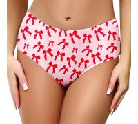 Women's Sexy Panties Medium Size - Seamless Panties Printed Bow Classic Soft Breathable Bikini Briefs And Elegant Casual Simple Style Slim Fit Basic Shorty 2026