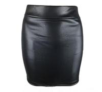 Womens Sexy PU Mini Skirt, Faux Leather High Waist Bodycon Pencil Midi Skirt, Black Casual Skinny Office Skirts, Elastic Casual Slim Pencil Dress, Half Body Hip Business Skirt for Work Casual Prom