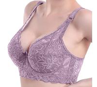 Women's Sexy Push Up Seamless Bra Sexy Bustier Flowers Lace Women's Bra Ultra Comfortable T-Shirt Bra Cotton Crop Top Sports Bra Yoga Fitness Women's Bra Breathable Casual Yoga Bra, Hot Pink-B, 38A
