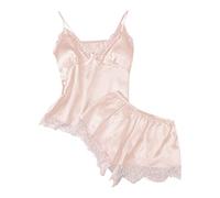 Womens Sexy Satin Leopard Sling Sleepwear Lingerie Lace Nightwear Underwear Set Sexy Lingerie for Women (A, M)