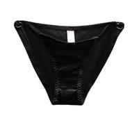 Women's Sexy Silk Thong G-string Lingerie Ladies Satin Elastic Low Waist Underwear Solid Color Seamless Briefs Panties