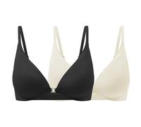 Women's Sexy Triangle Bralette Comfort Full Bra Front Closure Deep V-Neck Seamless Wireless Adjustable Bras Tank Top Men