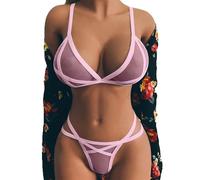 Women'S Sexy Underwear - Women Hot See Through Micro Thong Bikini Triangle Bathing Swimsuits (Xxxl)