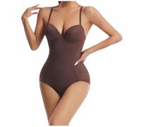 Women's Sexy Underwire Bodysuit Shapewear - Adjustable Strap Tummy Control, Butt Lifter, Sculpting Body Shaper for Ultimate Confidence & Comfort (01 Coffee Medium)