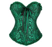 Womens Sexy Vintage Gothic Party Floral Lace Up Slim Corset Bustier Corset Heathers Costume Cosplay (ZA-GN1, M)