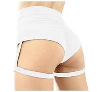 Women's Sexy Workout Yoga Shorts Butt Lifting High Waist Elastic Athletic Sports Gym Booty Short Leggings Bike Yoga Shorts Women Spandex Shorts for Women Under Dress White