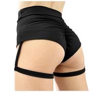 Women's Sexy Yoga Booty Shorts Pole Stripper Garters Dance Hot Pants High Waist Workout Rave Outfits B605