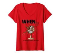 Womens Sh #t Hits the Fan Funny Saying One of Those Days Office V-Neck T-Shirt