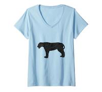 Womens Shadow and Strength - Black Panther V-Neck T-Shirt