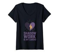 Womens Shadow Work Spiritual Humor Emotional Healing Inner Child V-Neck T-Shirt