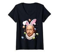 Women's Shakespeare Bard English Literature V-Neck T-Shirt