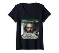 Women's Shakespeare There is Motion At Your Front Door English Lit V-Neck T-Shirt