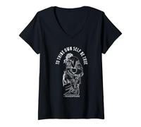 Women's Shakespeare to Thine Own Self Be True Hamlet Quote V-Neck T-Shirt