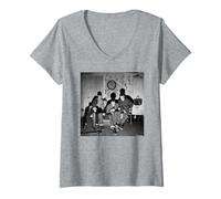 Women's Sham 69 Borstal Breakout Band Photo by Martyn Goddard V-Neck T-Shirt