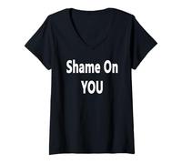 Womens Shame on You V-Neck T-Shirt