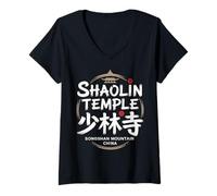 Womens Shaolin Temple Martial Art Kung Fu Gift for Kung Fu Master V-Neck T-Shirt