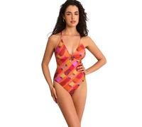 Women's shaped triangle one-piece swimsuit Selmark Magma Orange 85B