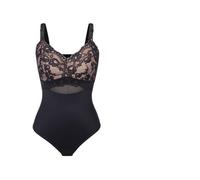 Women's Shapewear Lace Thongs Bodysuit Shapewear Women Seamless Full Body Shaper Waist Slim Tummy Control Underwear Flat Belly Smooth Corset Nude Support Vests(Style1-Black,L)
