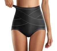 Women's Shapewear Tummy Control Knickers Shorts Multipack Seamless High Waisted Butt Lifter Spandex Shape Wear Full Brief for women (UK, Alpha, M, Regular, Regular, C-2 Pack Black)